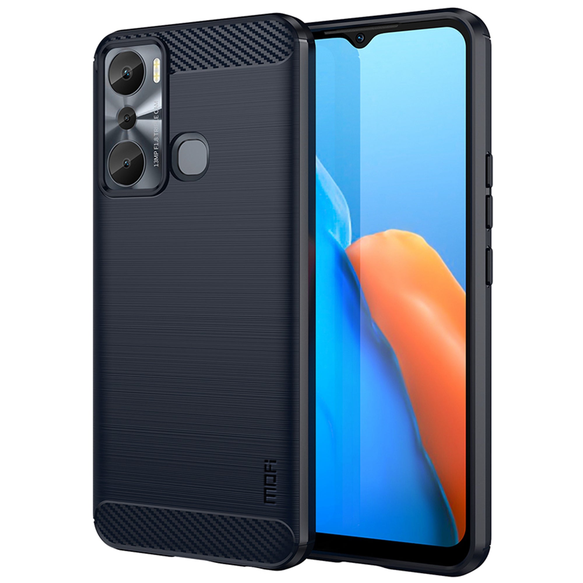 MOFI JK TPU Series-1 for Infinix Hot 20i 4G x665e Carbon Fiber Brushed TPU Phone Back Cover Wear-resistant Protective Slim Phone Case MOFI JK TPU Series-1 for Infinix Hot 20i 4G x665e Carbon Fiber Brushed TPU Phone Back Cover Wear-resistant Protective Slim Phone Case